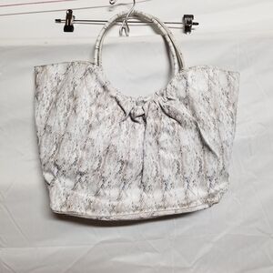 JustFab Gray Snakeskin Bag
